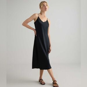 Quince Black Midi Dress